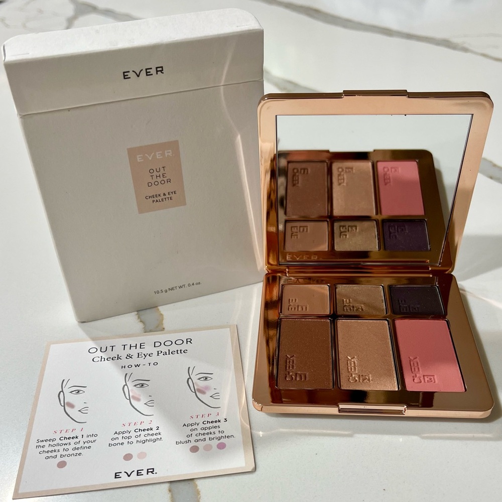 NIB NWT Ever Out The Door Cheek & Eye Pallet in Bold & Brave